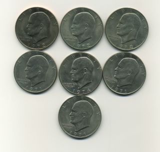 Eisenhower Dollars Lot of 7