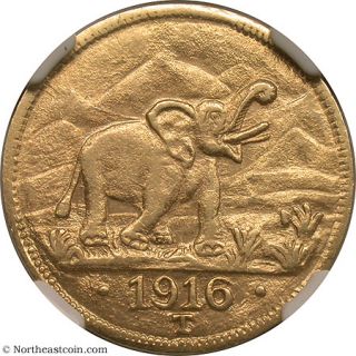 1916 T German East Africa Gold 15 Rupien KM 16 2 NGC AU58