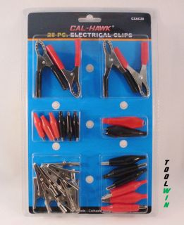 28 Alligator Clip Assortment Set Electrical Wire Terminal Connector