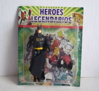 Mexican Batman Toy Figure Plastic Toy Made in Mexico