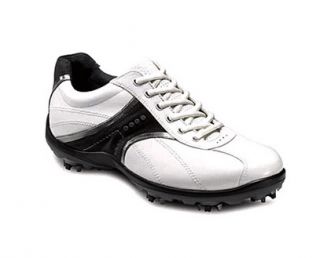 Ecco Mens Casual Cool Golf Shoes 56995 White Buffed Silver Moonless