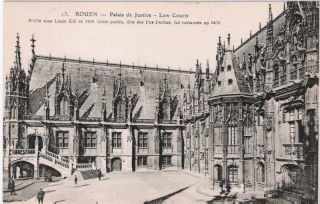 Postcard France Rouen Law Courts Palais de Justice 20S