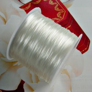 80 Meters White Stretch Elastic Beads cord Jewelry Finding Bracelet 0