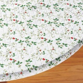 Pfaltzgraff Winterberry Elasticized Tablecover 48 Round Fits Tables 40