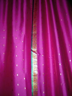  window curtains with golden floral border certainly make an elegant