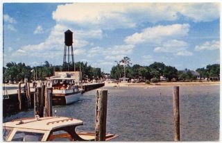 East Tawas Michigan View of The Municipal Pier and Trailer Park