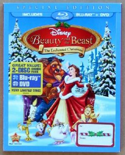  and the BEAST Enchanted Christmas Blu RAY & DVD NEW + Mickey Box