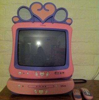 Pink Disney Princess 19 TV DVD VCR Combo