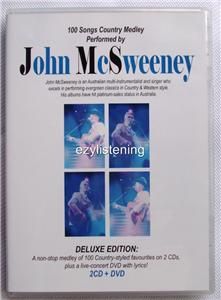 john mcsweeney 100 songs country medley 2 cd dvd new
