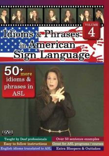 ASL American Sign Language Idioms Phrases 4 DVD ROM