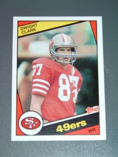 Dwight Clark WR San Francisco 49ers 1984 Topps Excellent