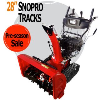 Snow Blower Deluxe Track 28 in Two Stage Electric Start Gas Snow