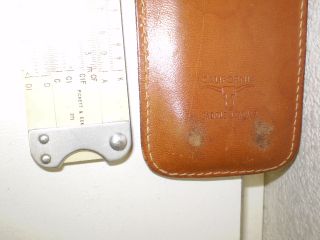 Vintage Pickett Eckel Slide Ruler Leather Case Excellent