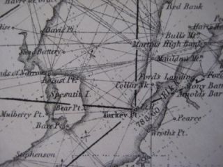  Coast Survey Map Chesapeake Bay Potomac River Maryland Virginia