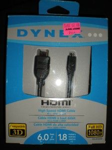 Lot of 19 Dynex 6 High Speed Micro HDMI Cable Model DX 6HDAD A96