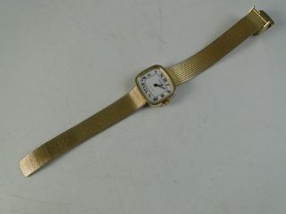  Jewel Swiss Wristwatch Watch E Gluck Unisex Ladies Gold Toned