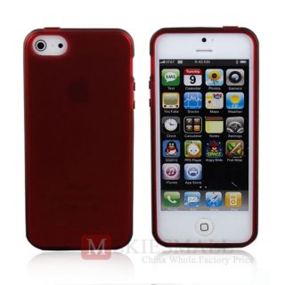 Elegant Dark Red Ultra Thin TPU Skin Hard Case Soft Cover for Apple