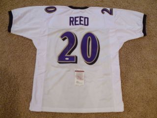 ED REED SIGNED AUTO BALTIMORE RAVENS WHITE JERSEY JSA AUTOGRAPHED