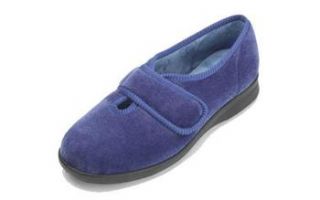 Womens Extra Wide Fitting Velcro Slippers 2E 4E Width