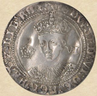 1551 53 England 6P VF35 ANACS Edward VI