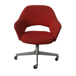 Vintage Red Knoll Saarinen Executive Task Chair