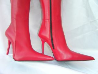 Luxury Stiefel Extreme Stiletto Boots Rot Made in Italy