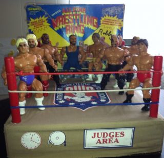 Vintage Remco AWA Wrestling Ring Ten Figure collection WWE TNA WCW