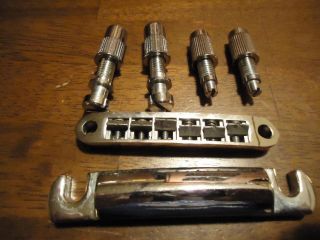 Electra Elvin Bishop Tuneomatic Bridge and Tailpiece   w/ Posts and