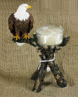 New Westland Resin Eagle Perched Nest Tealight votive candle holder