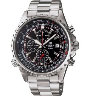 Casio Edifice Chronograph Silvertone Bracelet Watch, 100 Meter WR