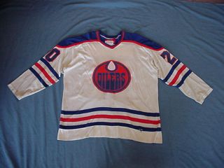 John Hughes 1978 79 Edmonton Oilers WHA Game Used Jersey