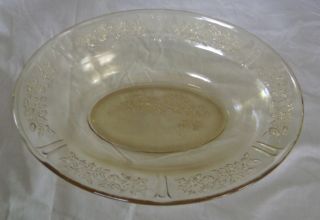 Vintage Federal Glass Company Sharon Cabbage Rose Oval Serving Dish