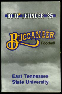 1985 East Tennessee State Football Pocket Schedule