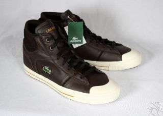Lacoste Emin High Top Casual Dress Fashion Sneaker Boot Mens Shoes New