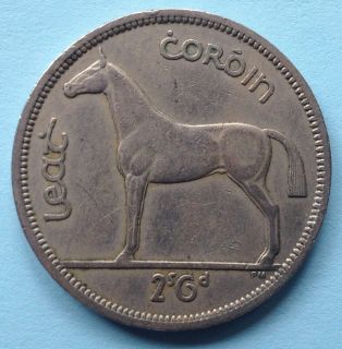  Ireland Irish Half Crown Coin 1964