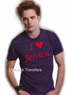 Twilight Edward Cullen Custom Name Iron on Transfer