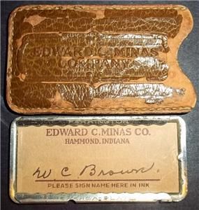 Vintage EDWARD C. MINAS COMPANY~CHARGA PLATE~40s 50s~WONT LAST LONG