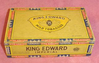 Vintage King Edward The Seventh Swisher Son Cigar Box