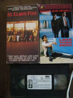  VHS Movie Tapes Breakfast Club Less Than Zero St Elmos Fire