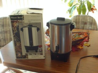 WEST BEND ELECTRIC COFFEE POT PERCOLATOR URN 12 30 CUP WITH ORIGINAL