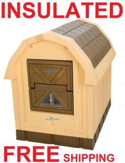  Outdoor Insulated Dog House Pet Palace Easy Pass Door Plastic