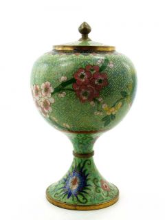 china medium cloisonne form container jar marks chn imprinted on