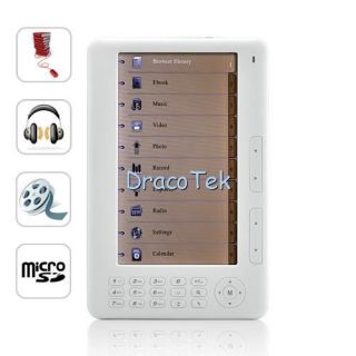 Mebook 7 eBook Reader Multimedia Player 4GB White