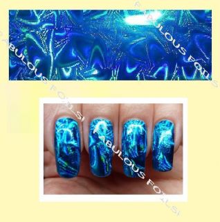 ELECTRIC BLUE DAZZLE nail art foil +buy any 4 get 1 more. Ask for pp