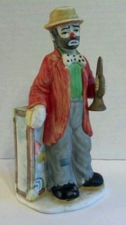 Flambro Emmet Kelly Jr Clown with Trumpet Figurine