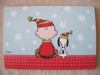 Peanuts Charlie Brown Snoopy Christmas Card by Hallmark 4 1 2 x 6 1 2