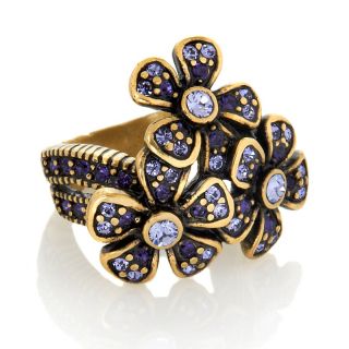 Heidi Daus Polished Posey Crystal Accented Flower Ring at