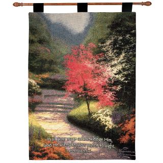 Afternoon Light Dogwood Scripture Tapestry   36 x 26 at