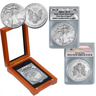 2011 ANACS SP70 FDOI LE 4827 Silver Eagle Dollar Coin at