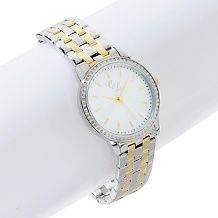colleen lopez diamond accented stainless steel watch d